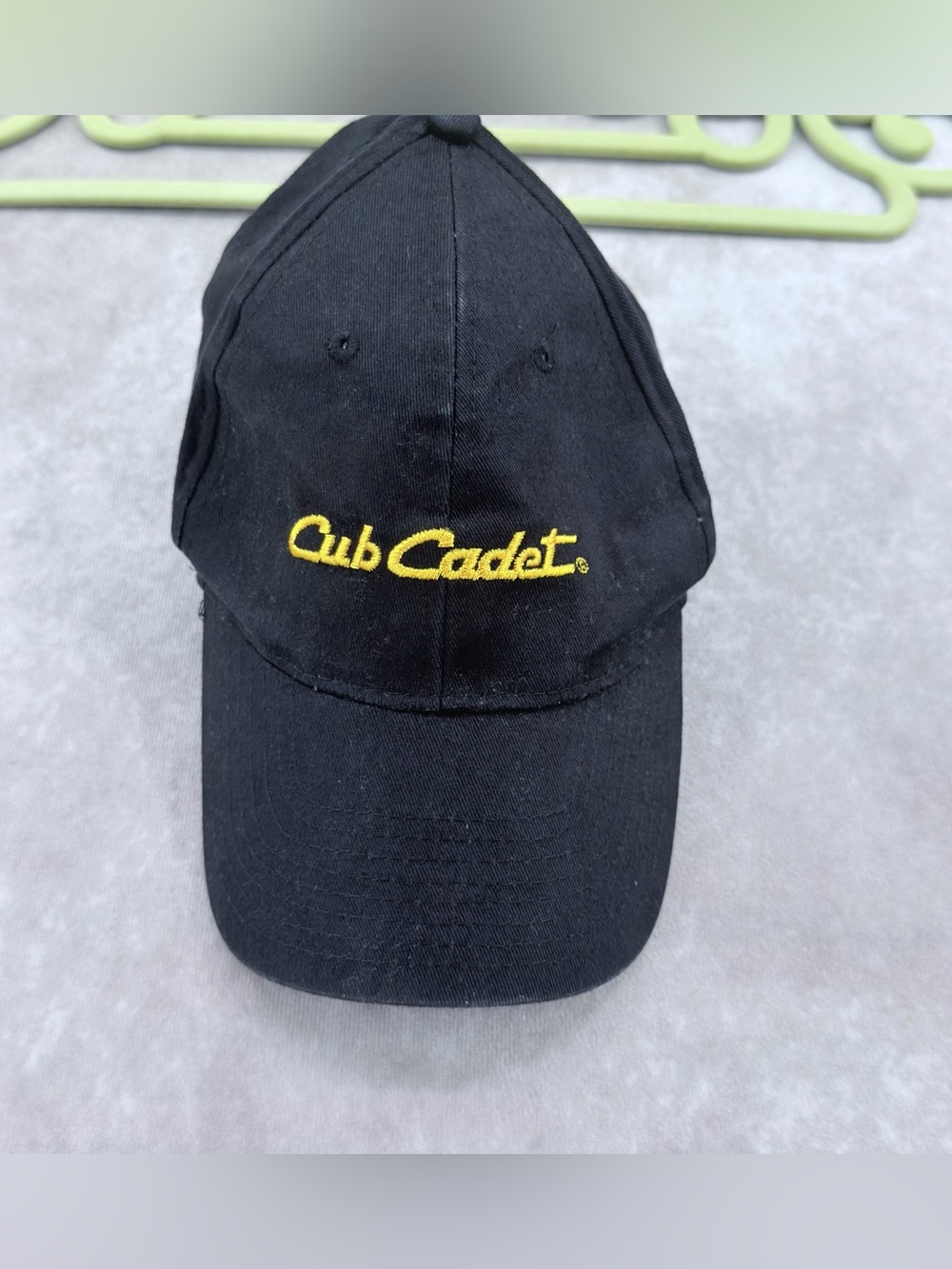 Kids Black Baseball Cap with Yellow cub cadet Logo